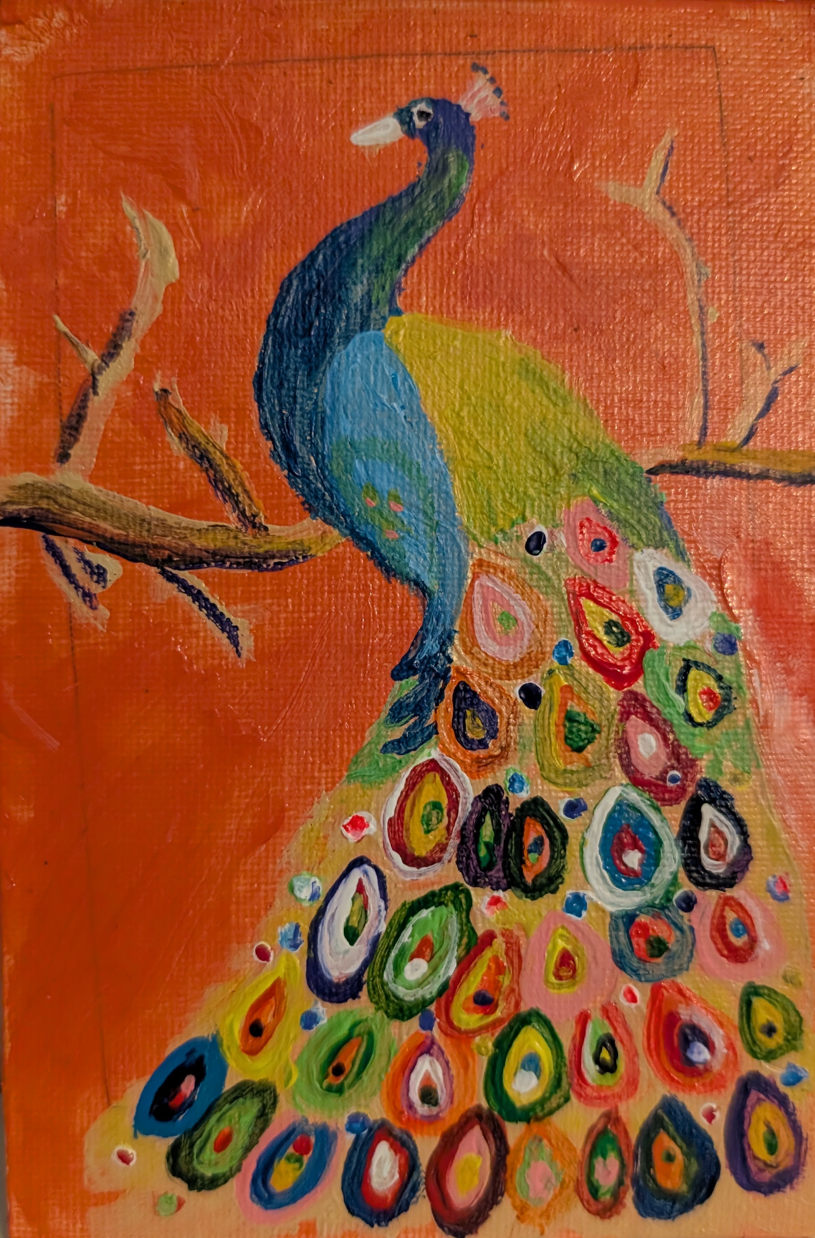 Peacock canvas