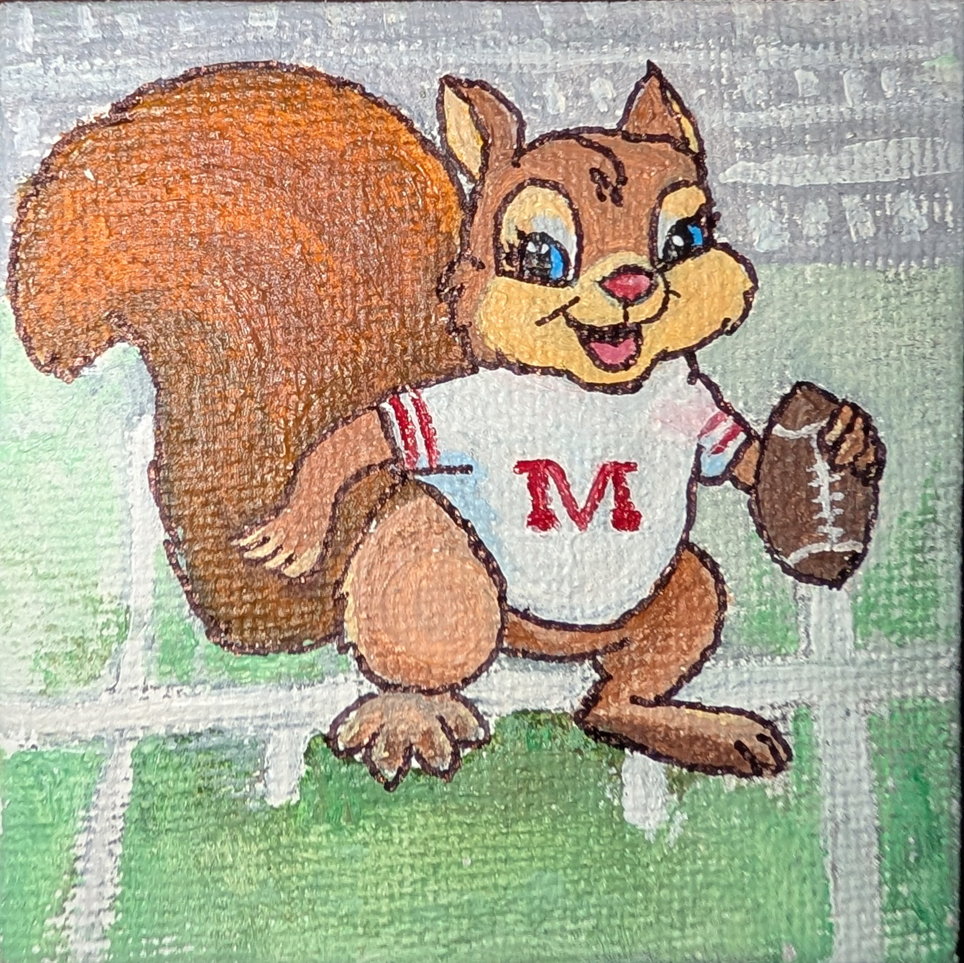 Ole Miss Football Squirrel magnet